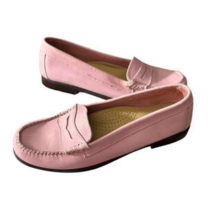 Weejuns Soft Pink Nubuck Leather Penny Loafers sz 9M Excellent